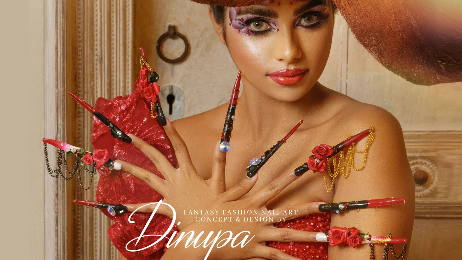 Karma Chameleon Fantasy Nail Art by Dinupa Jayasooriya